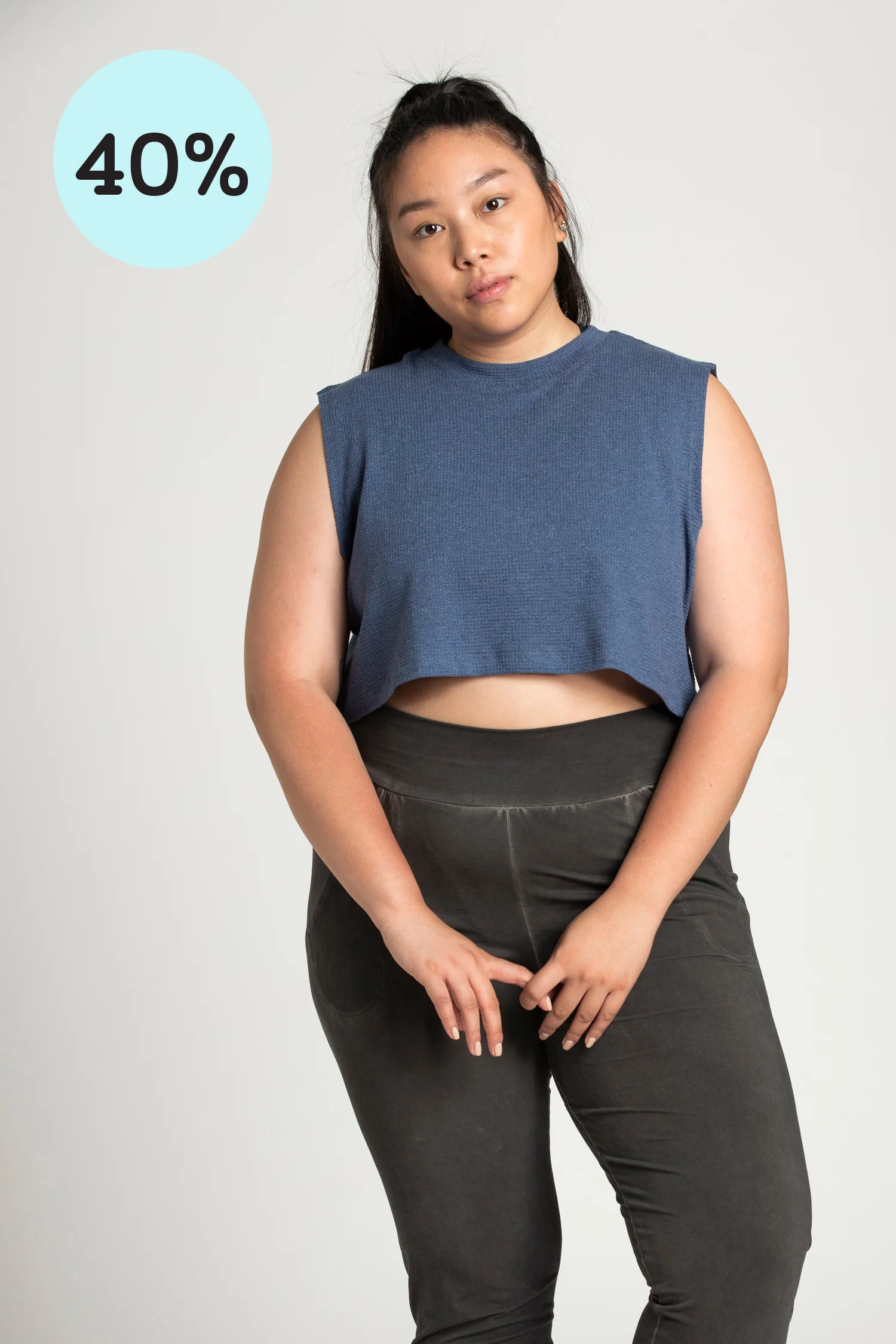 High Neck Crop Box Top - Image 3