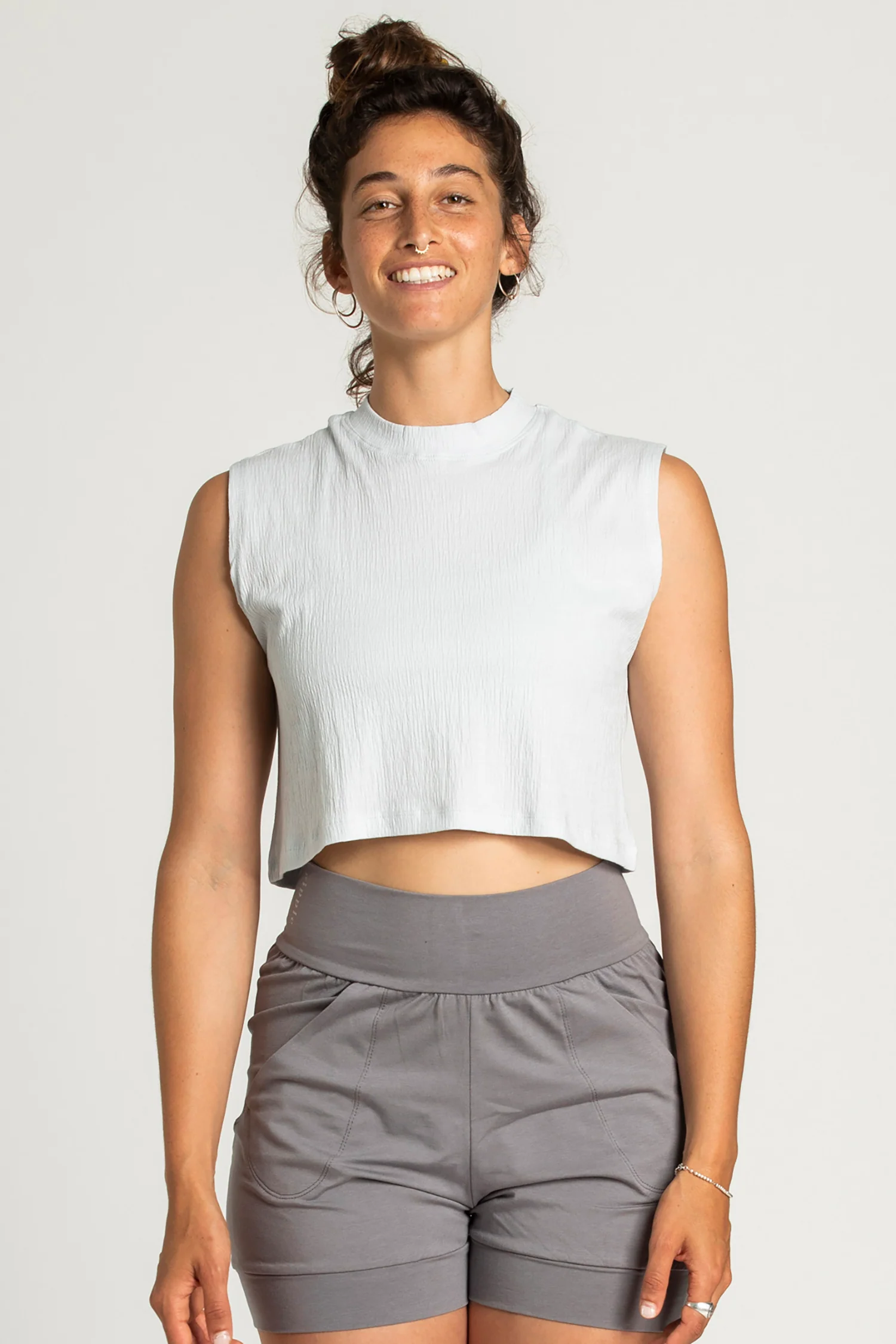 High Neck Crop Box Top - Image 3