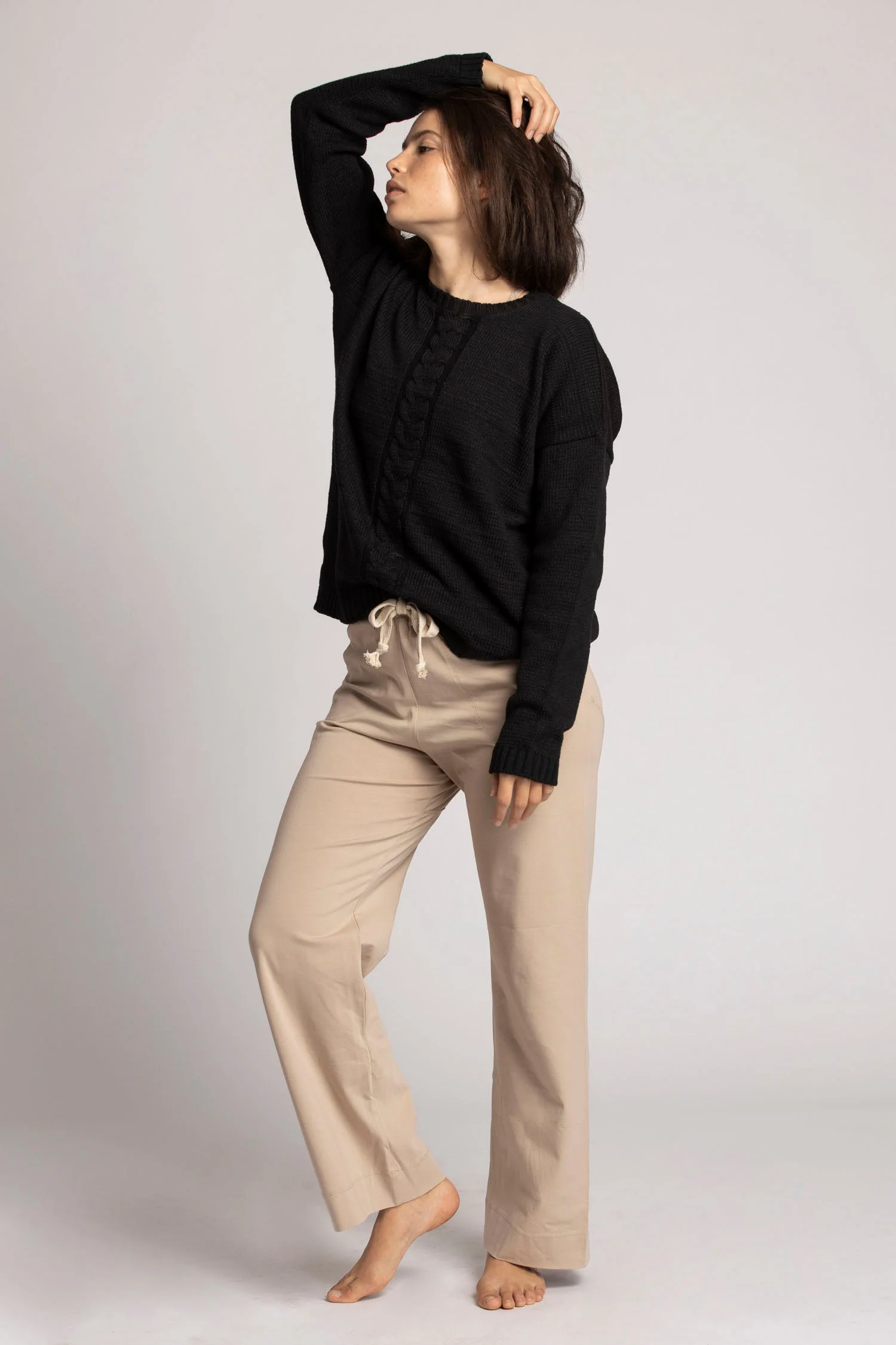 Knitted Braided Box Sweater - Image 3