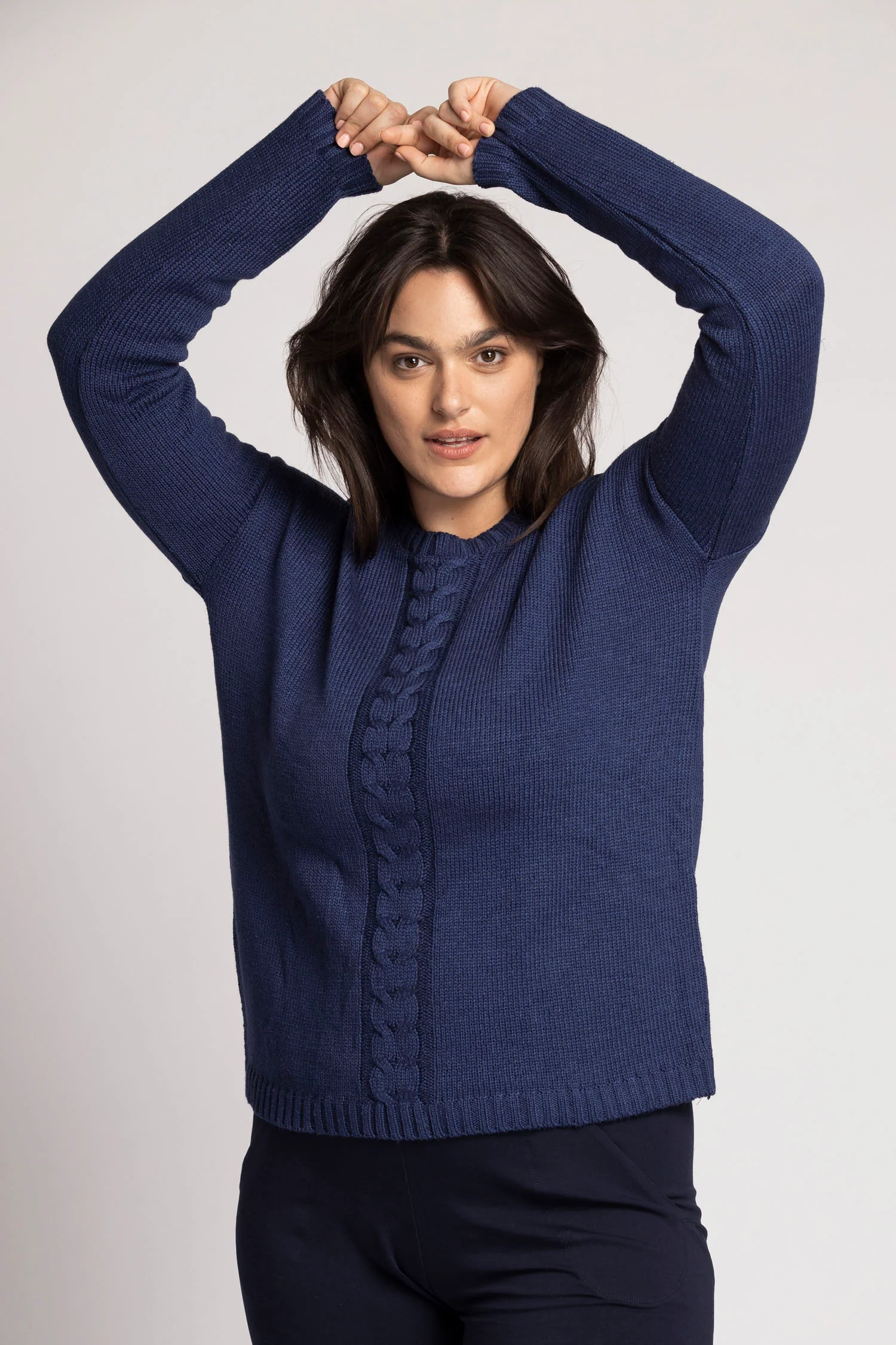 Knitted Braided Box Sweater - Image 3