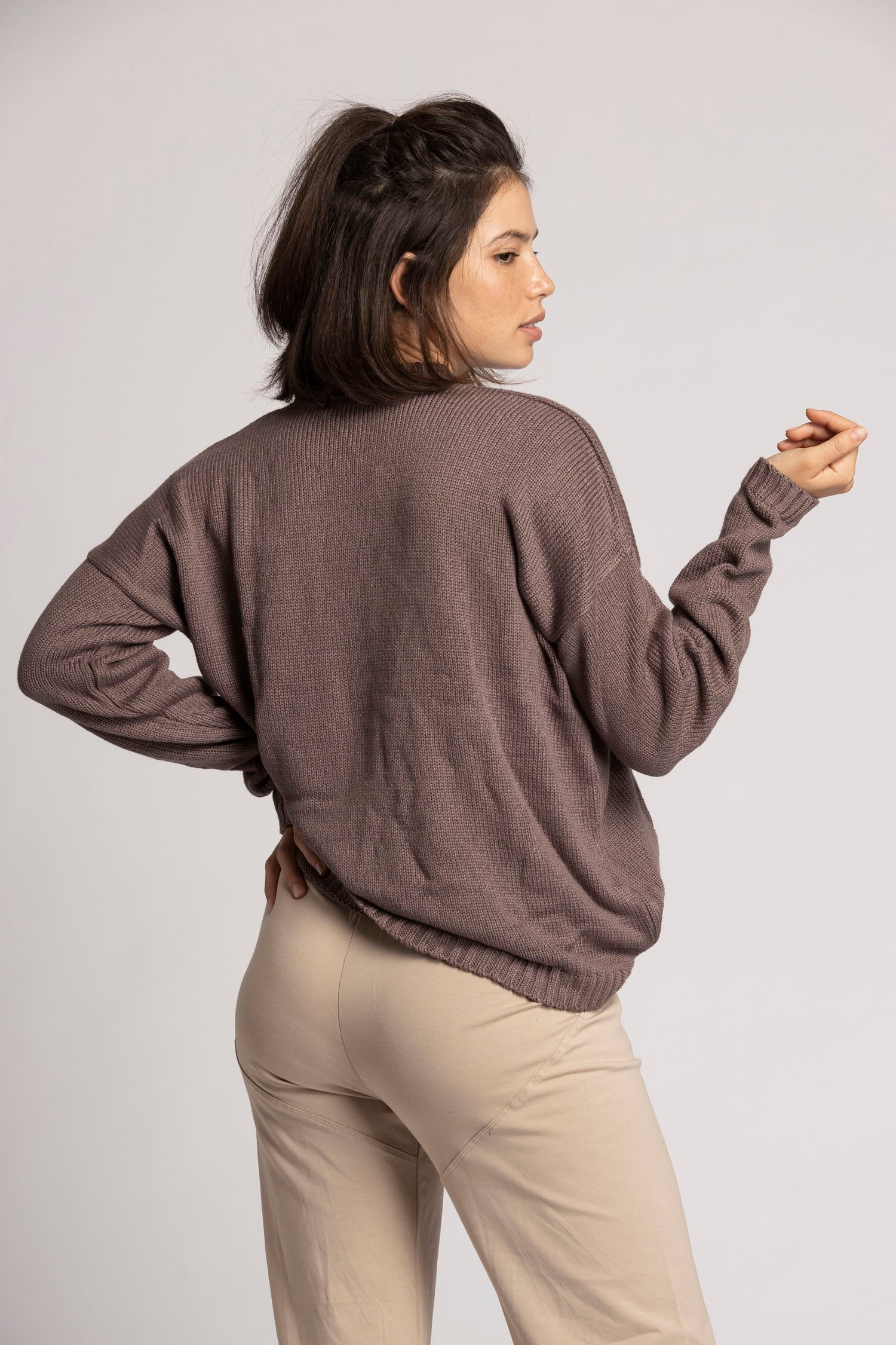 Knitted Braided Box Sweater - Image 3