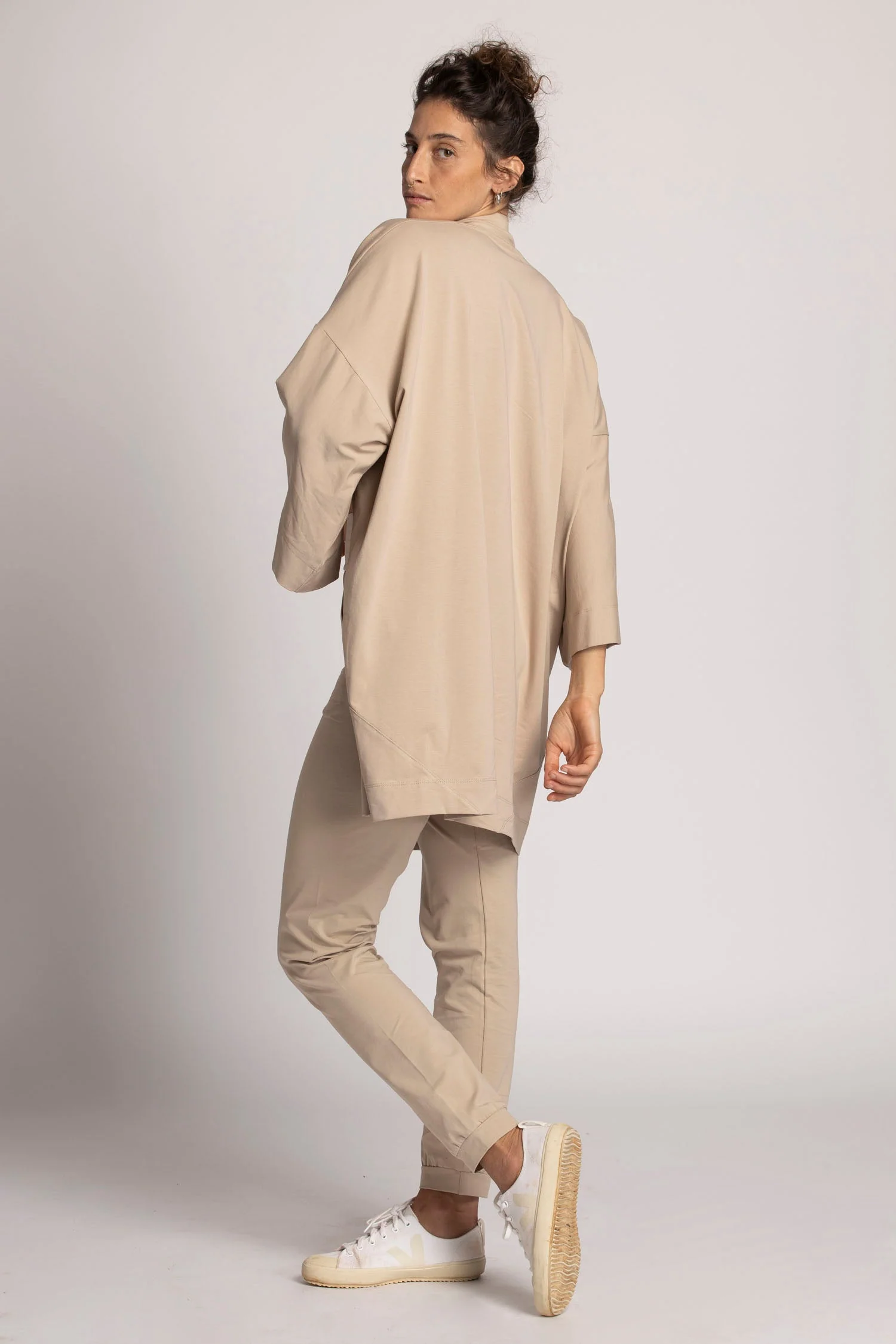 Organic Cotton Lounge Kimono Cardigan - Image 3