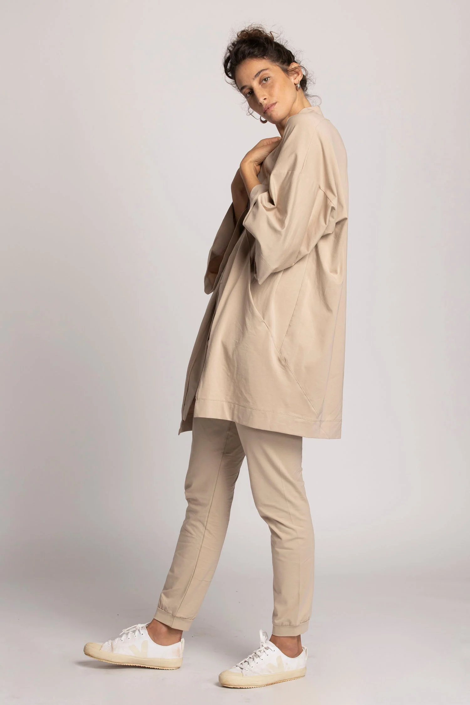 Organic Cotton Lounge Kimono Cardigan - Image 4