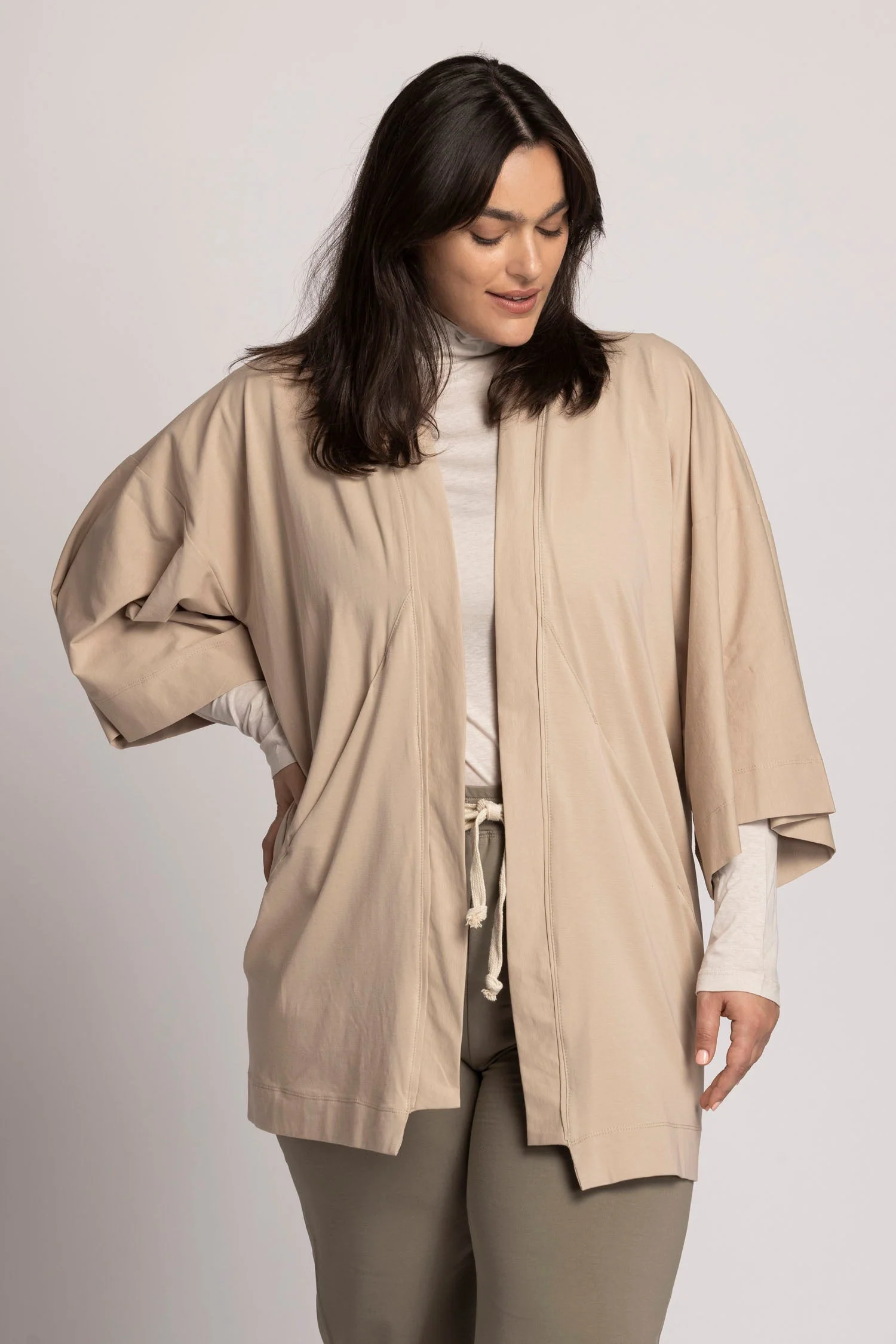Organic Cotton Lounge Kimono Cardigan - Image 5