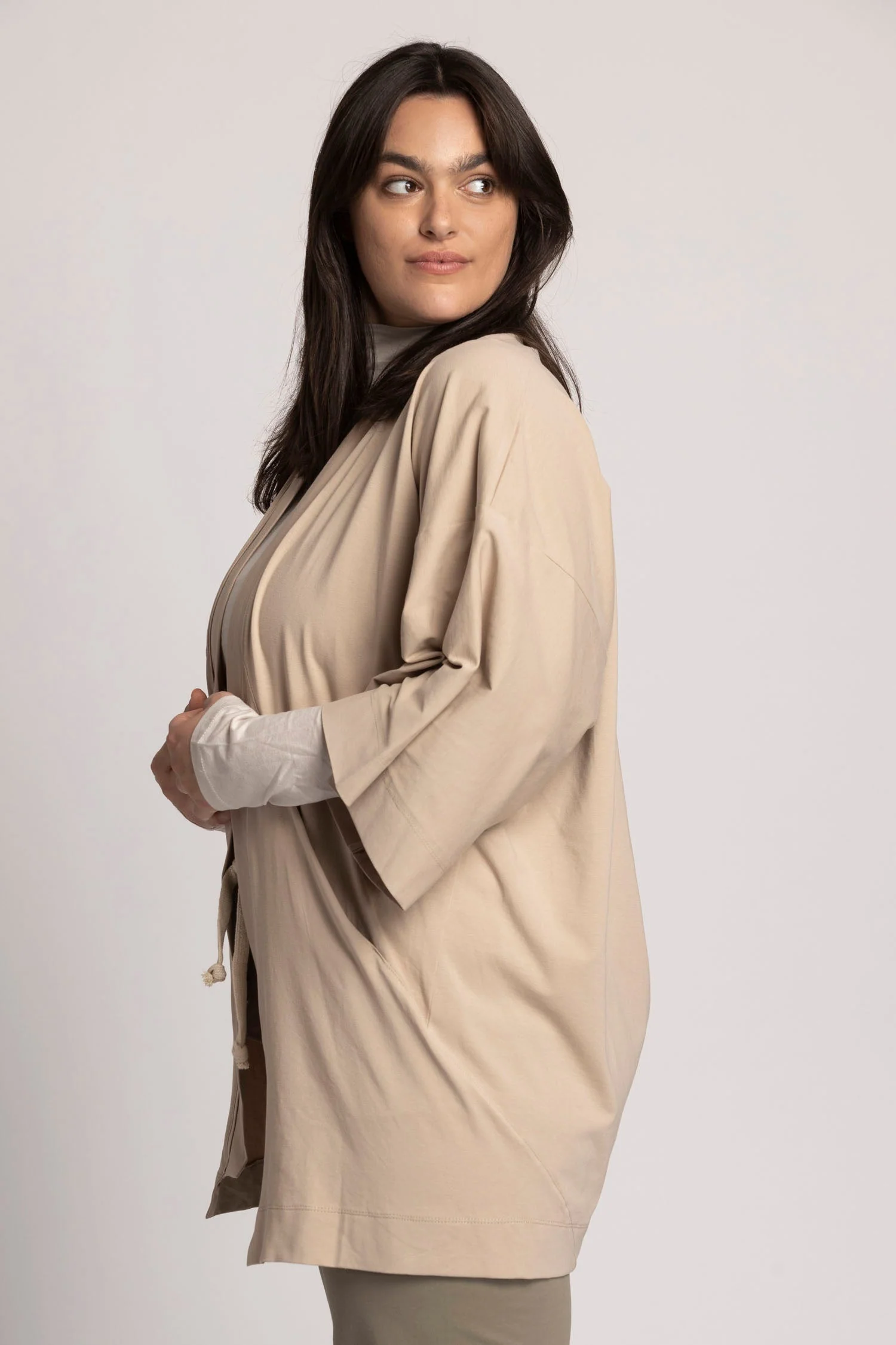 Organic Cotton Lounge Kimono Cardigan - Image 7