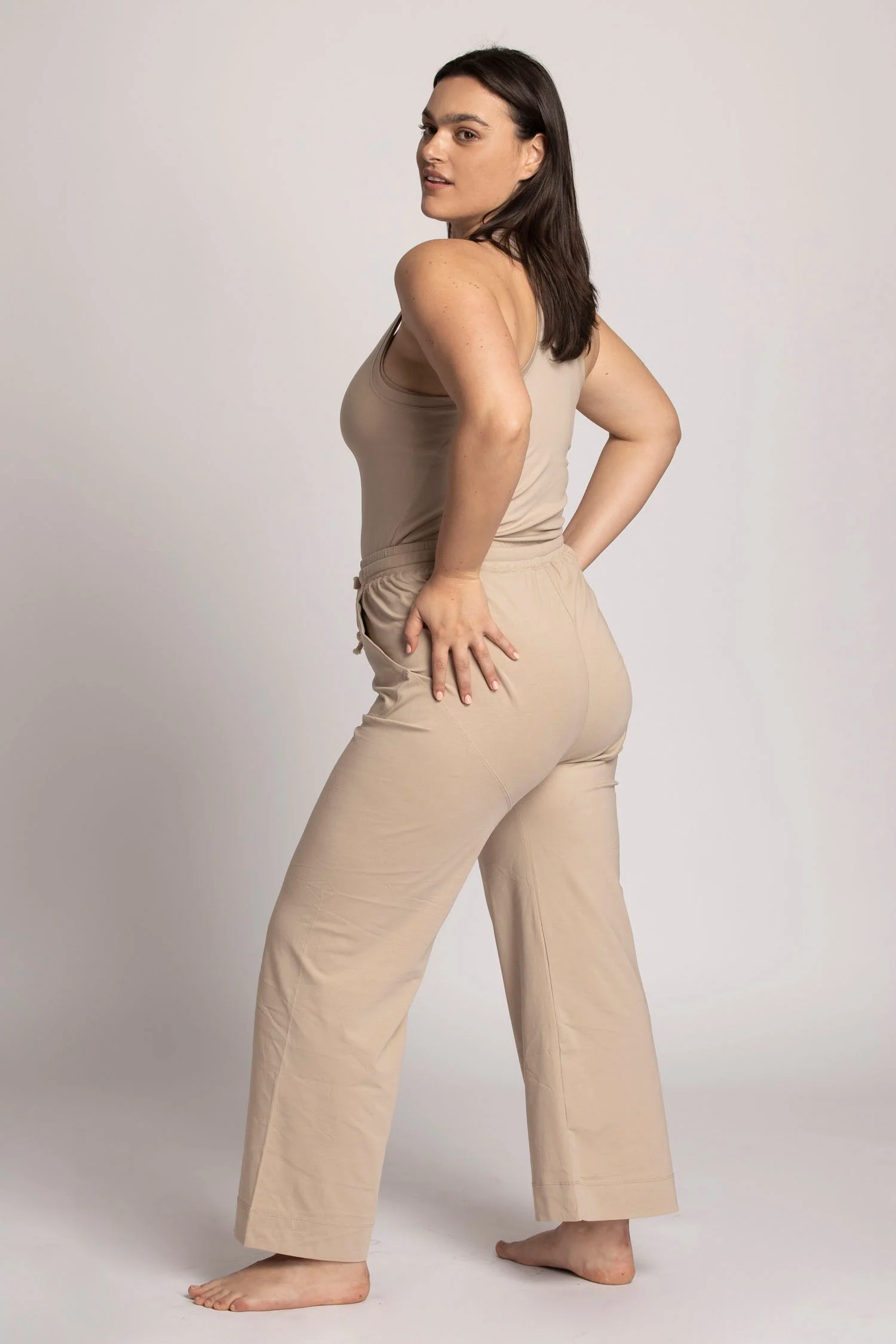 Organic Cotton Wide Leg Lounge Pants - Image 4