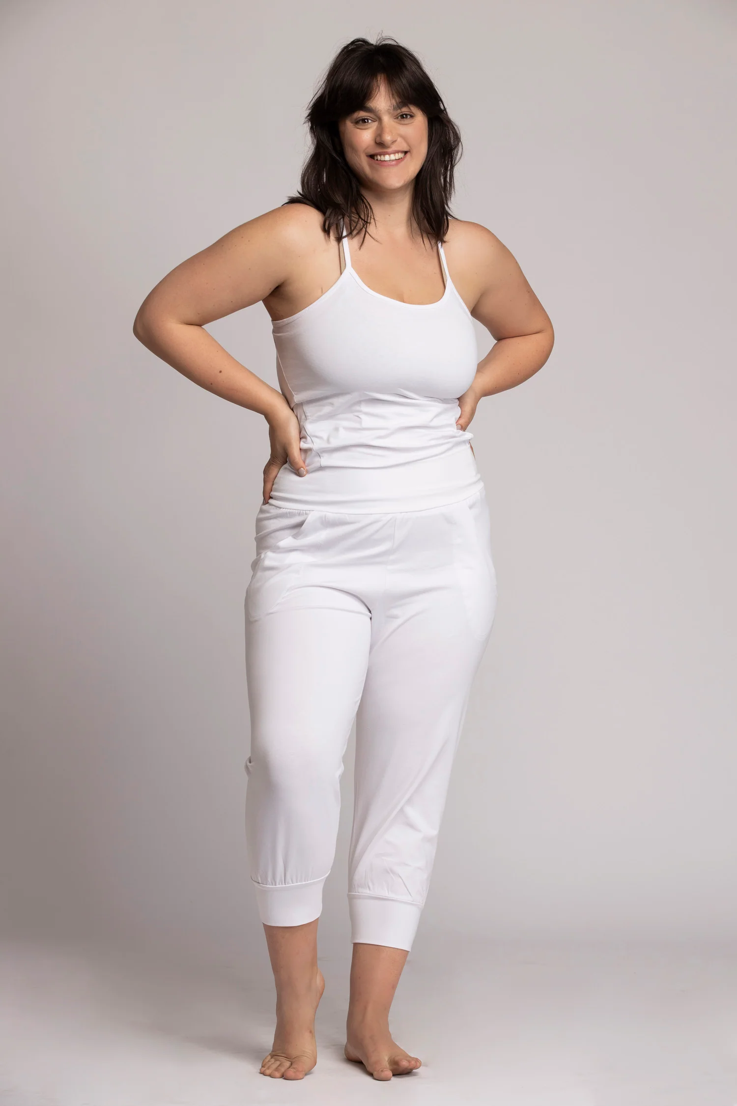 Organic Cotton Pure White Yoga Jumpsuit - Image 6