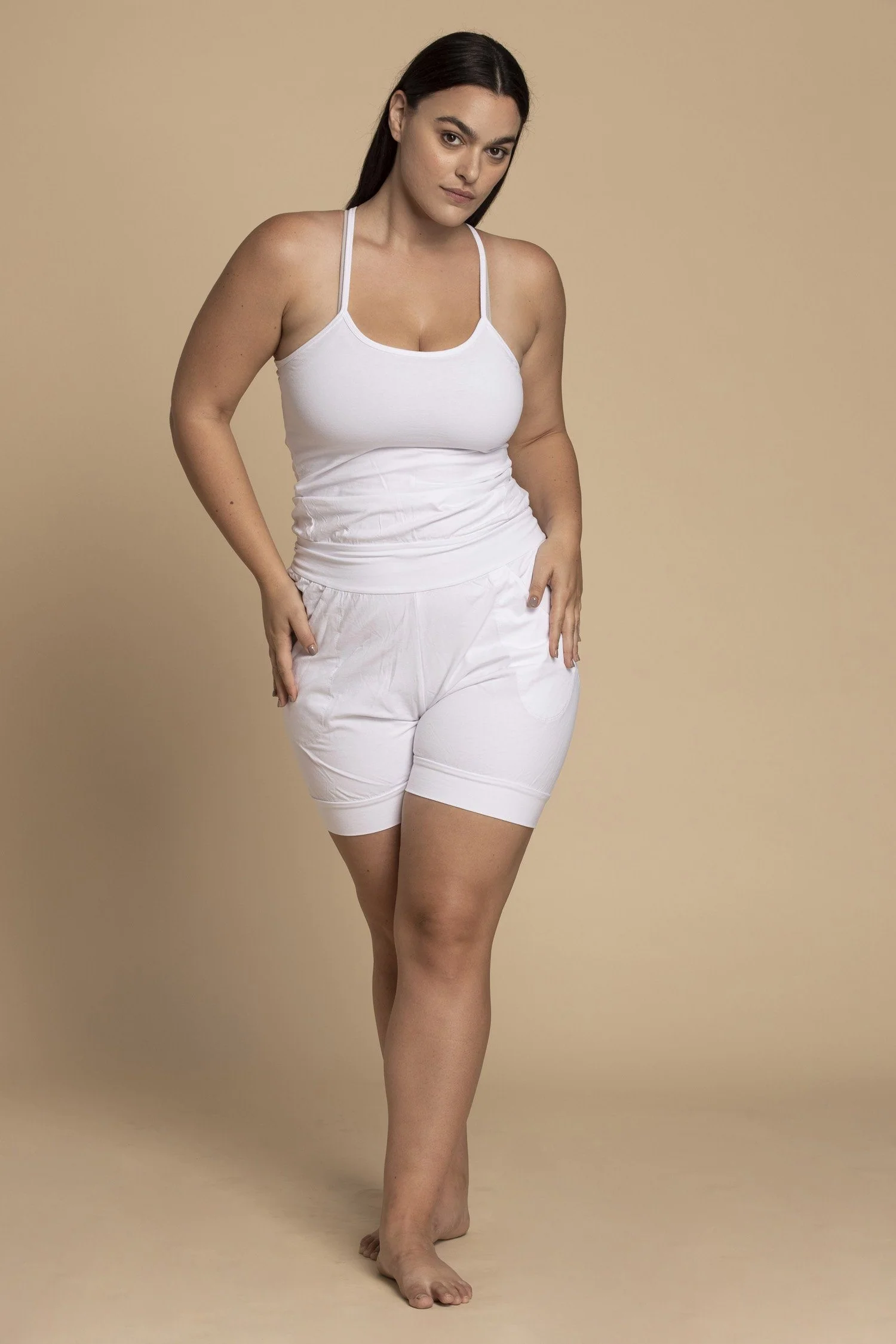 Pure White Short Yoga Jumpsuit - Image 7