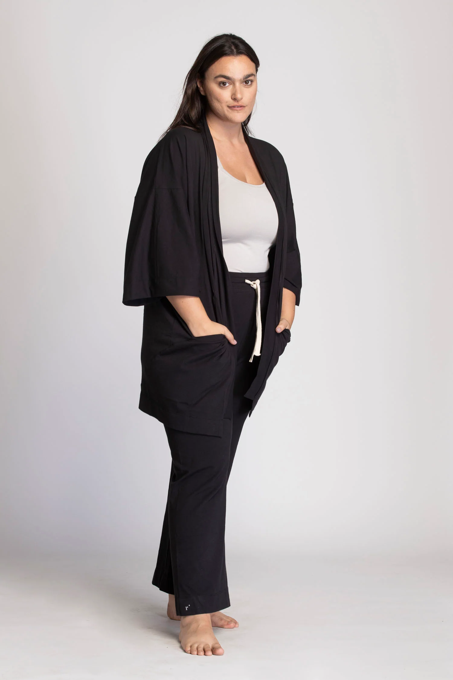 Soft Modal Lounge Kimono Cardigan - Image 4