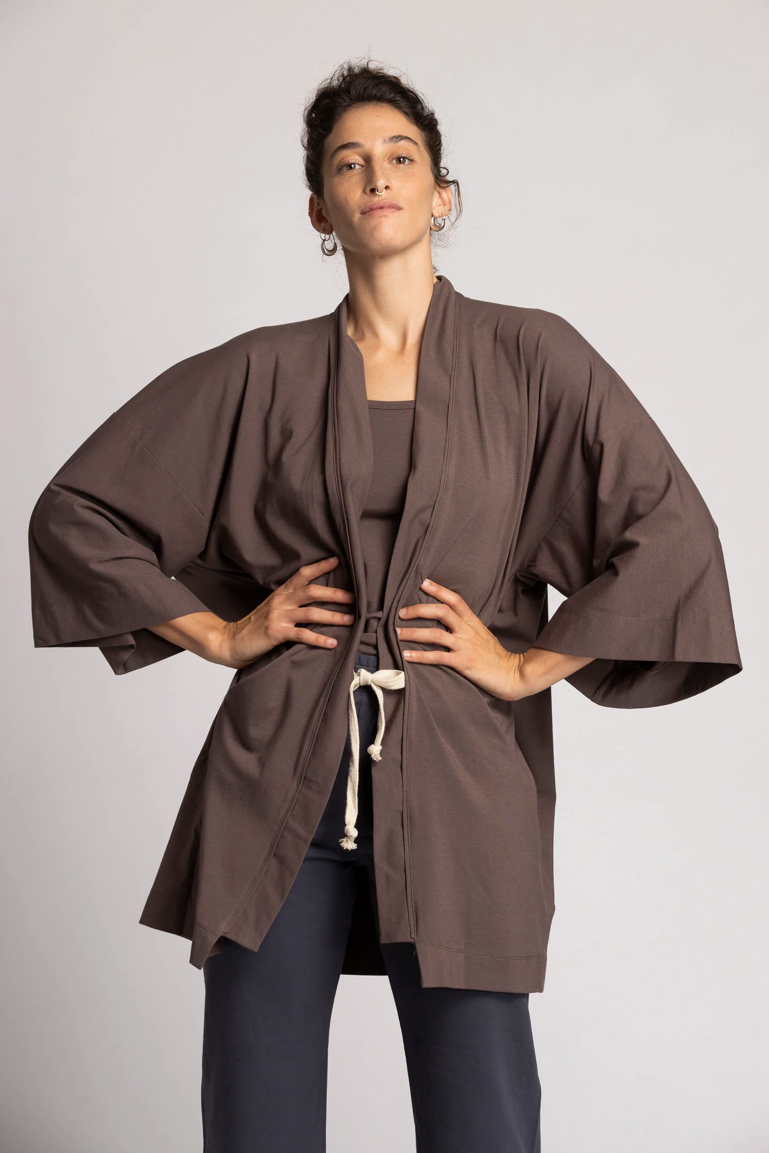Soft Modal Lounge Kimono Cardigan - Image 4