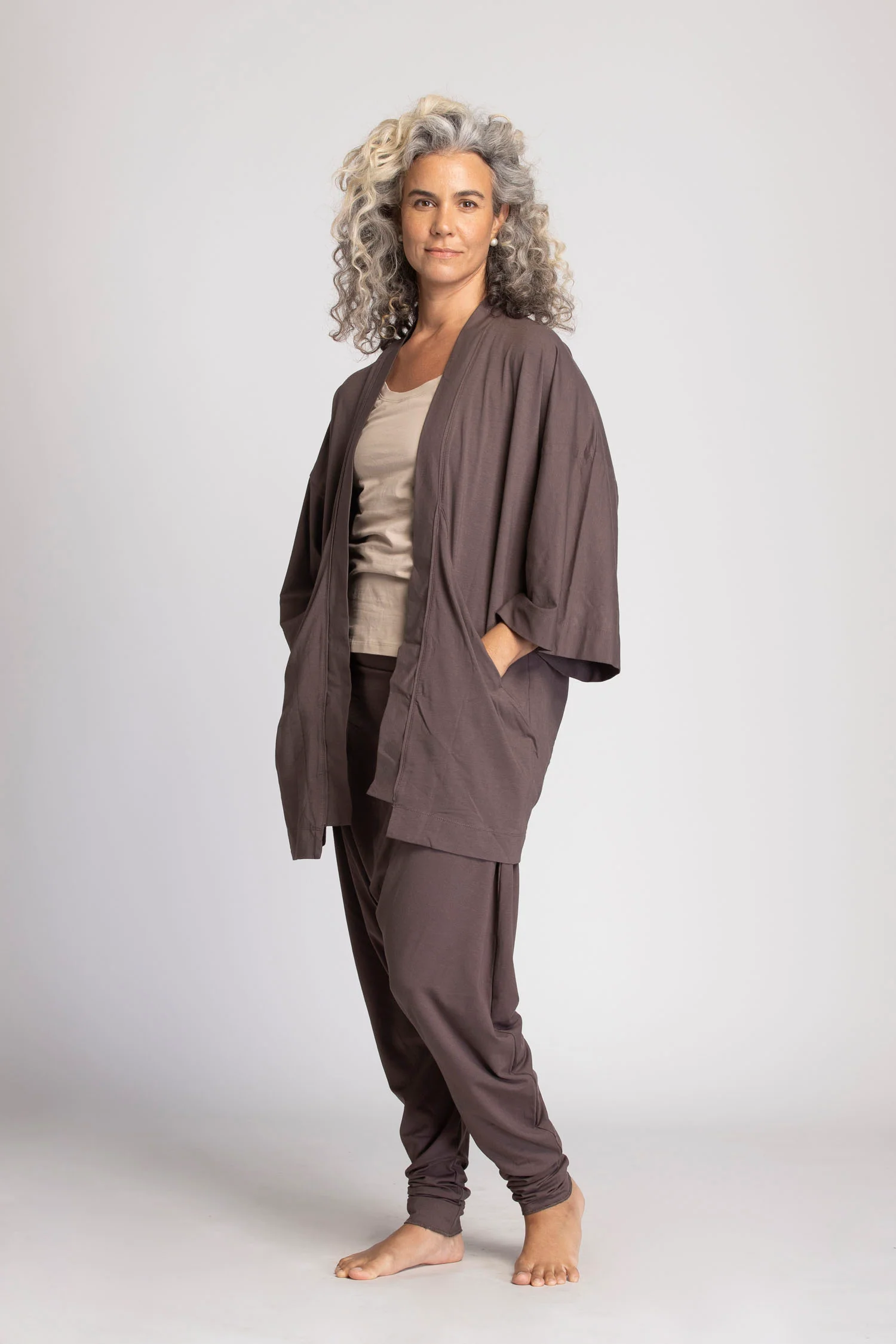 Soft Modal Lounge Kimono Cardigan - Image 6