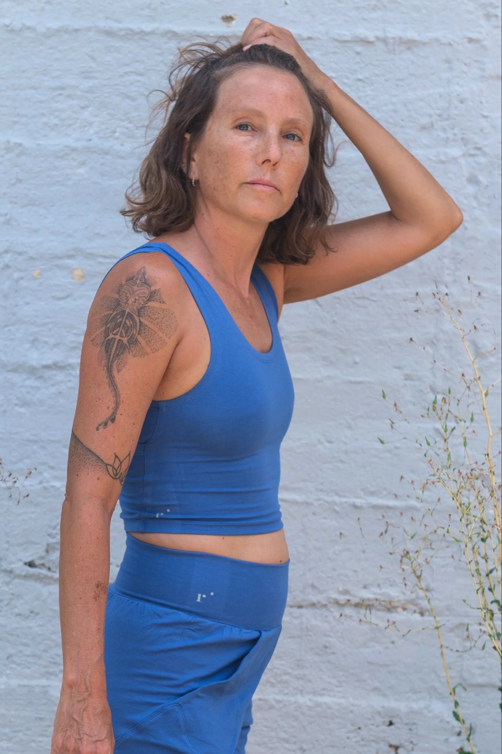 Soft Modal V Back Cropped Top - Image 4