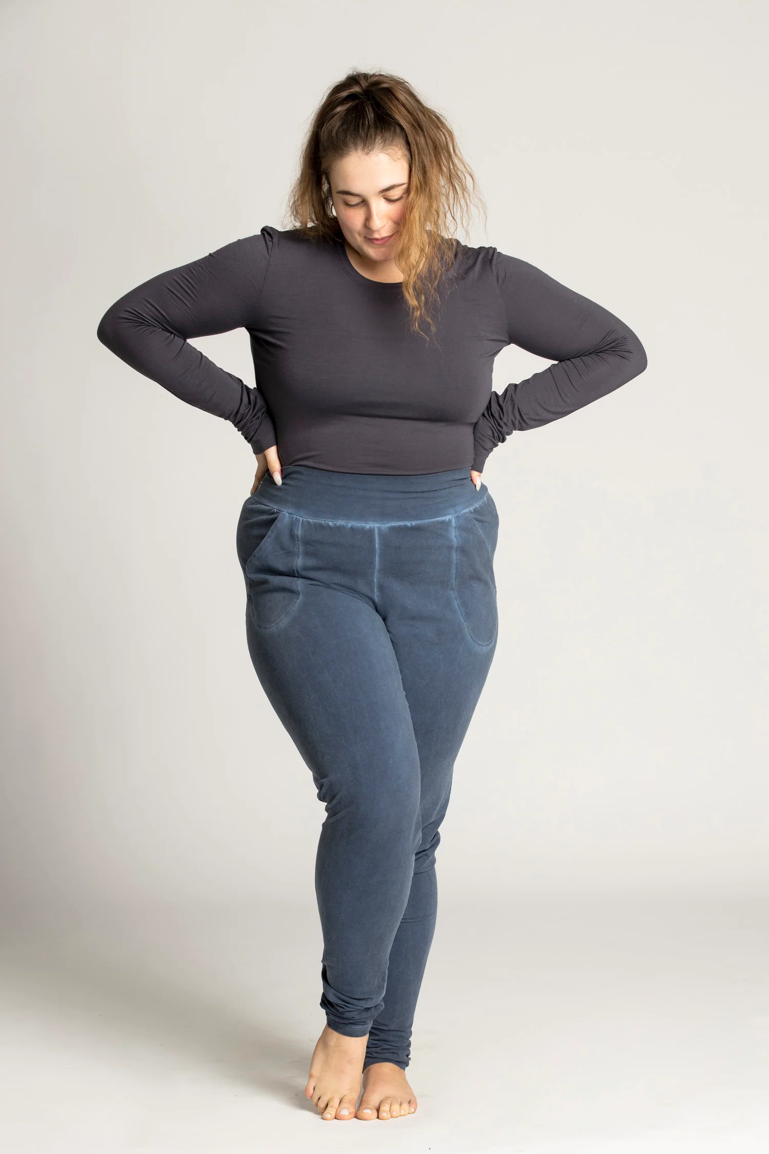 Stonewash Extra Long Slouchy Pants - Image 6