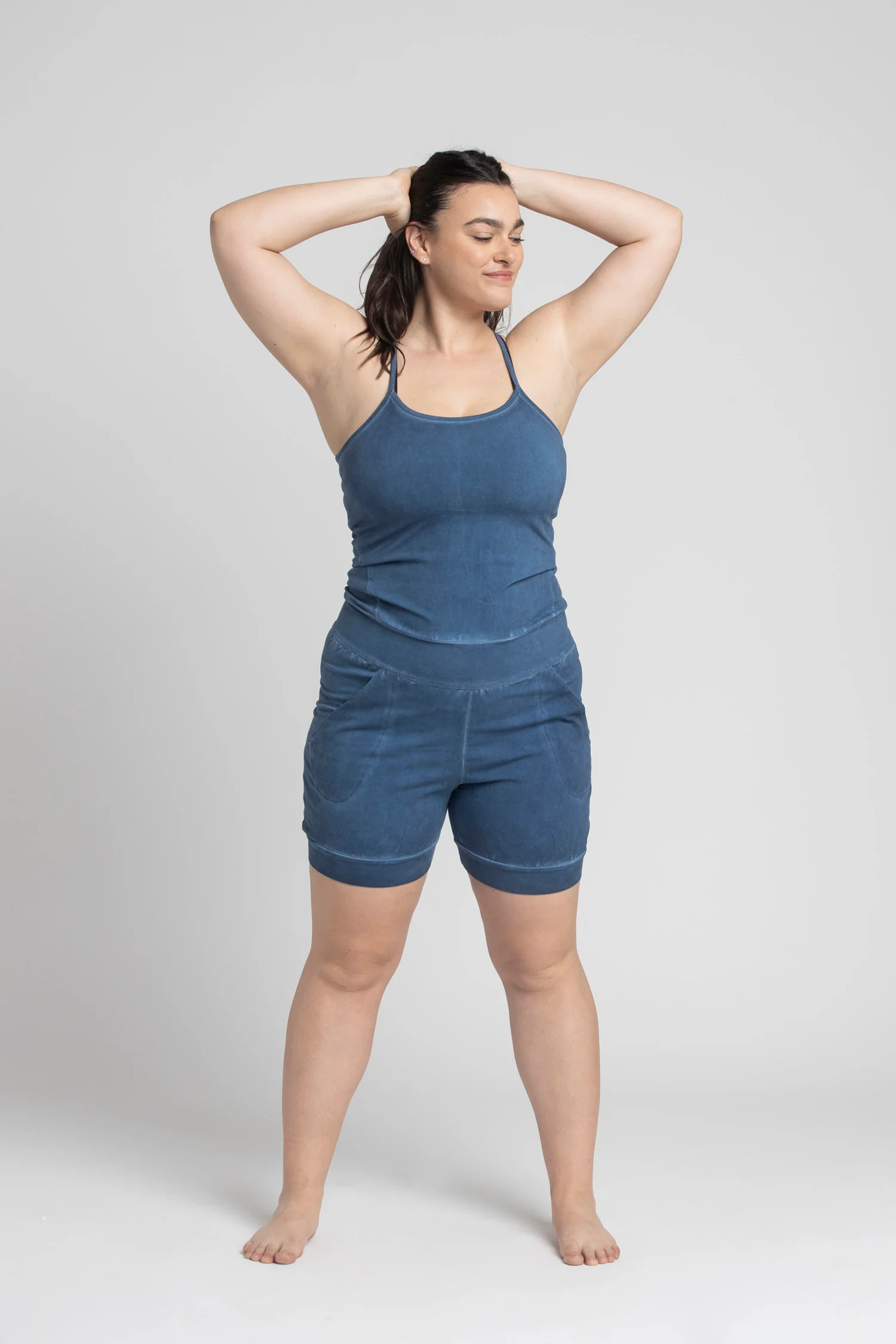 Stonewash Short Yoga Jumpsuit - Image 4